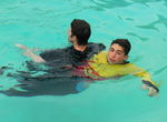 RESCUE, CASUALTY, CONSCIOUS, 3 CROSS CHEST TOW
Support the casualty to keep their head out of the water 3